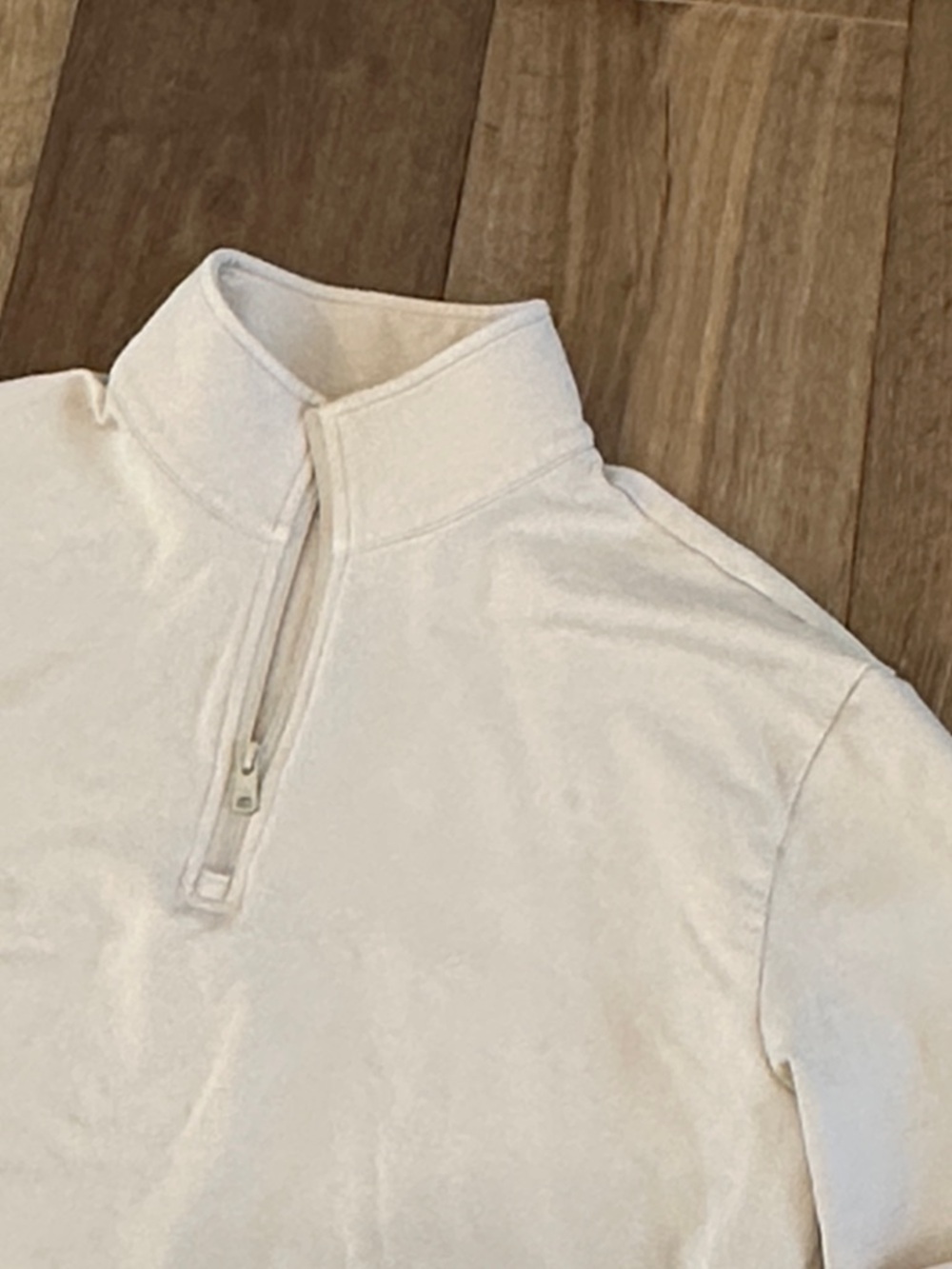 Alo Yoga Double Take long sleeve 1/4 zip medium cream colored - Picture 3 of 5